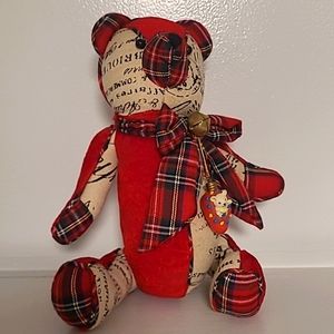 Velvet and Canvas Vintage Christmas Bear